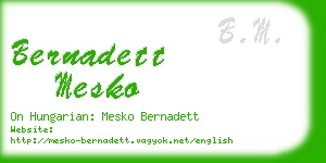 bernadett mesko business card